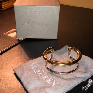 Alexander McQueen two tone bracelet new